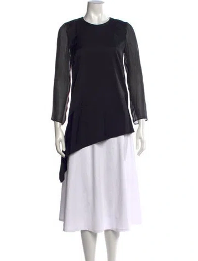Pre-owned Reed Krakoff Crew Neck Long Sleeve Top In Black