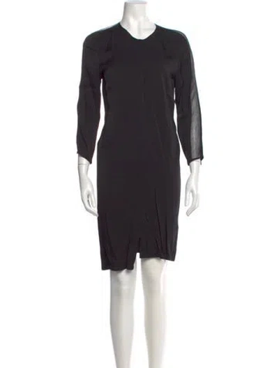Pre-owned Reed Krakoff Crew Neck Mini Dress In Black