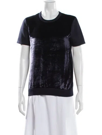 Pre-owned Reed Krakoff Crew Neck Short Sleeve Top In Blue