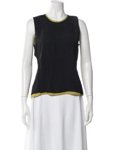 Pre-owned Reed Krakoff Crew Neck Sleeveless Top In Black