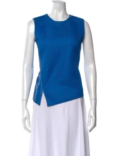 Pre-owned Reed Krakoff Crew Neck Sleeveless Top In Blue