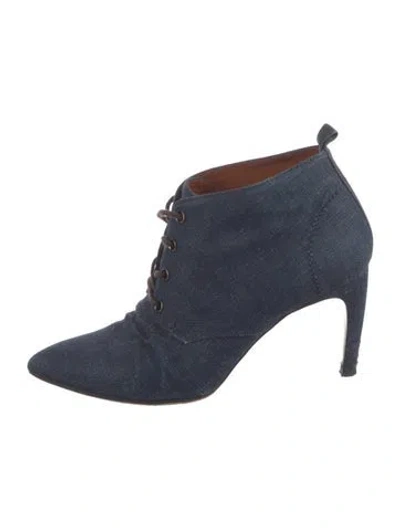 Pre-owned Reed Krakoff Denim Lace-up Boots In Blue