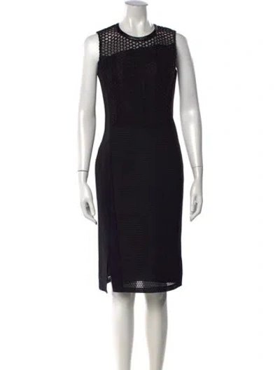 Pre-owned Reed Krakoff Lace Pattern Knee-length Dress W/ Tags In Black