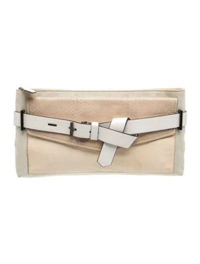 Pre-owned Reed Krakoff Leather Clutch In Neutrals