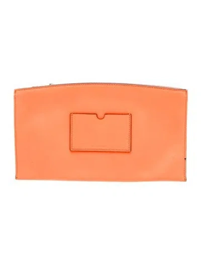 Pre-owned Reed Krakoff Leather Clutch In Orange