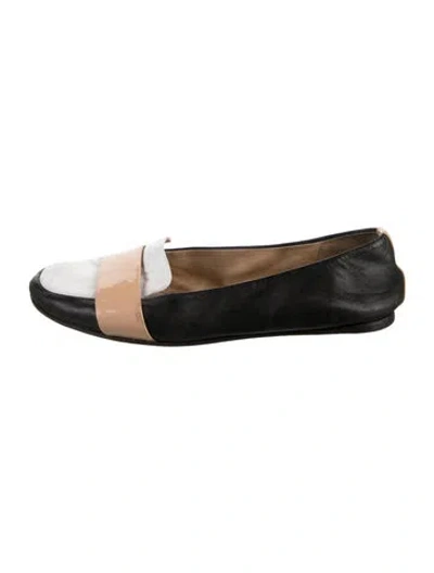 Pre-owned Reed Krakoff Leather Colorblock Pattern Loafers In Black