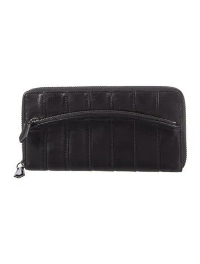 Pre-owned Reed Krakoff Leather Continental Wallet In Black