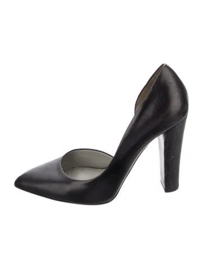 Pre-owned Reed Krakoff Leather D'orsay Pumps In Black