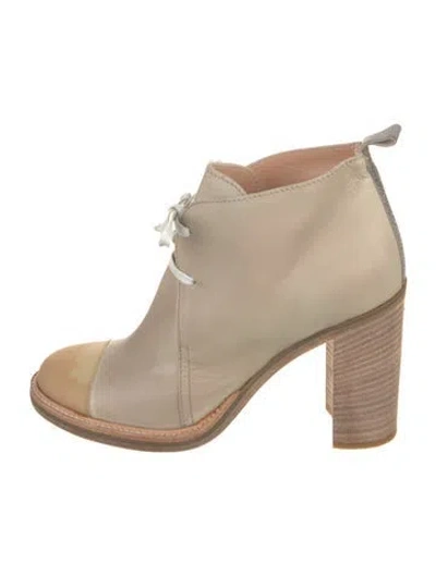 Pre-owned Reed Krakoff Leather Lace-up Boots In Neutral