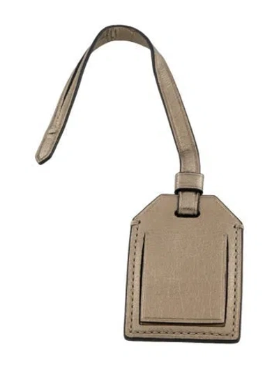 Pre-owned Reed Krakoff Leather Luggage Tag In Metallic