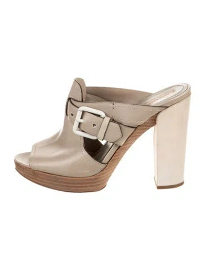 Pre-owned Reed Krakoff Leather Mules In Neutrals