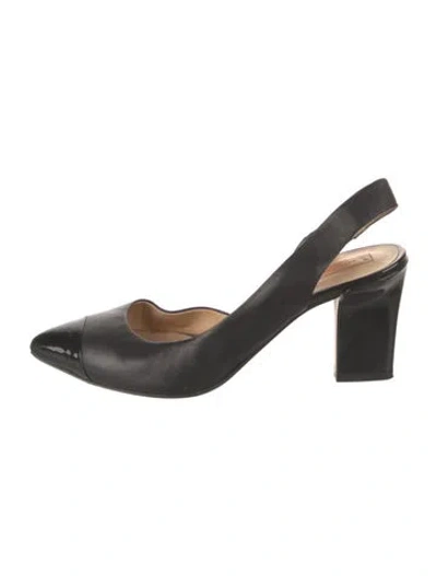 Pre-owned Reed Krakoff Leather Slingback Pumps In Black