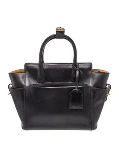 Pre-owned Reed Krakoff Leather Top Handle Bag In Black