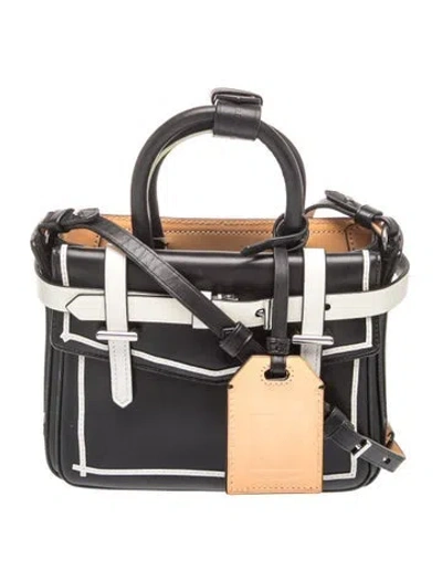 Pre-owned Reed Krakoff Leather Top Handle Bag In Black