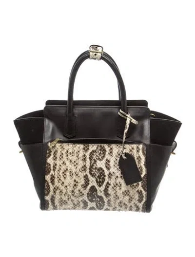 Pre-owned Reed Krakoff Leather Top Handle Bag In Black