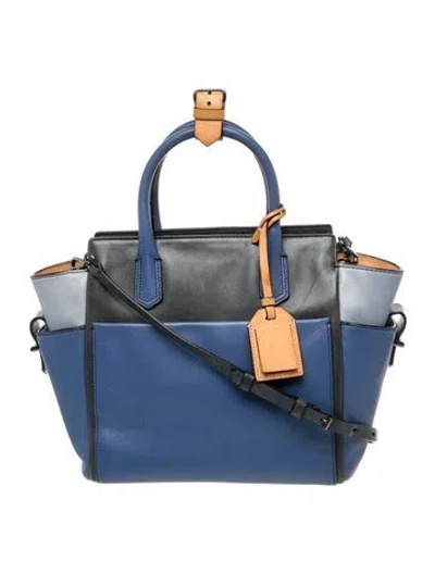 Pre-owned Reed Krakoff Leather Top Handle Bag In Blue
