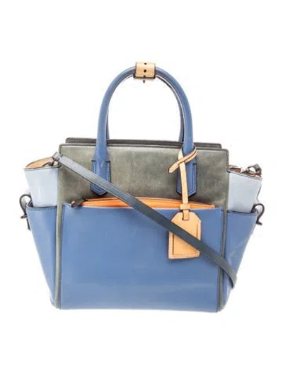 Pre-owned Reed Krakoff Leather Top Handle Bag In Blue