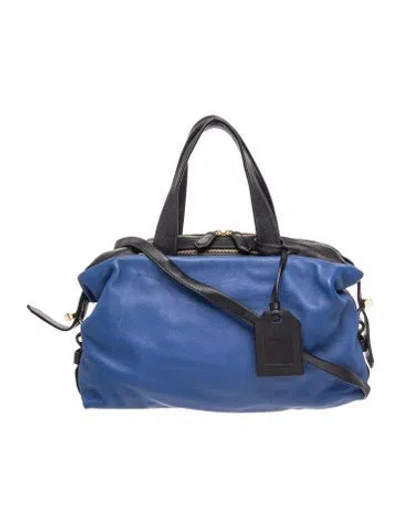 Pre-owned Reed Krakoff Leather Top Handle Bag In Blue