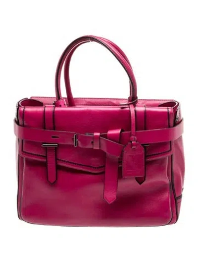 Pre-owned Reed Krakoff Leather Top Handle Bag In Burgundy