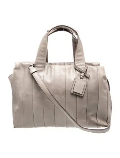 Pre-owned Reed Krakoff Leather Top Handle Bag In Gray