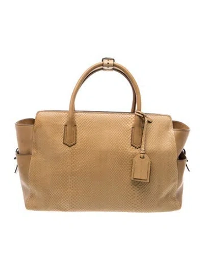 Pre-owned Reed Krakoff Leather Top Handle Bag In Neutral