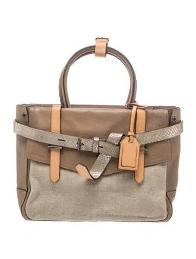 Pre-owned Reed Krakoff Leather Top Handle Bag In Neutrals