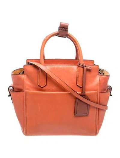Pre-owned Reed Krakoff Leather Top Handle Bag In Orange
