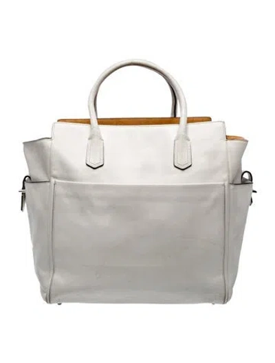 Pre-owned Reed Krakoff Leather Top Handle Bag In White