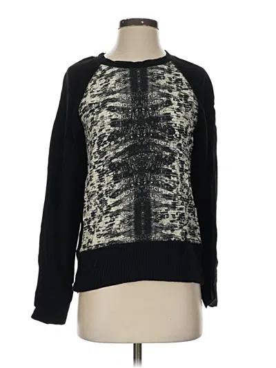 Pre-owned Reed Krakoff Long Sleeve Top Black Crew Neck Tops