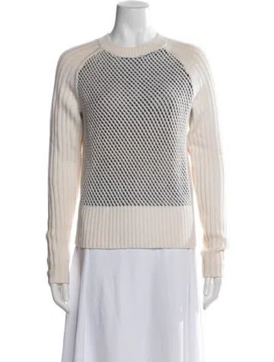 Pre-owned Reed Krakoff Merino Wool Patterned Sweater In Neutrals