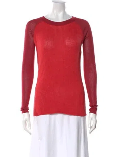 Pre-owned Reed Krakoff Merino Wool Scoop Neck Sweater In Orange
