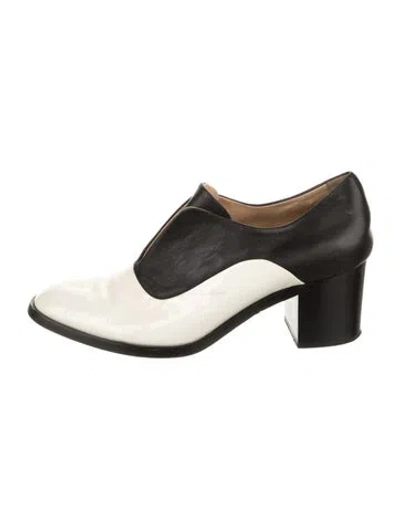 Pre-owned Reed Krakoff Patent Leather Boots In Black/white