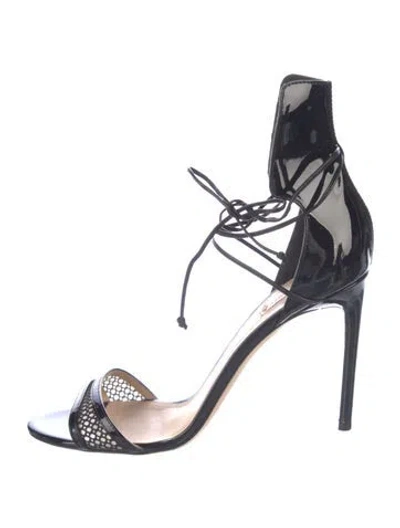 Pre-owned Reed Krakoff Patent Leather Gladiator Sandals In Blue