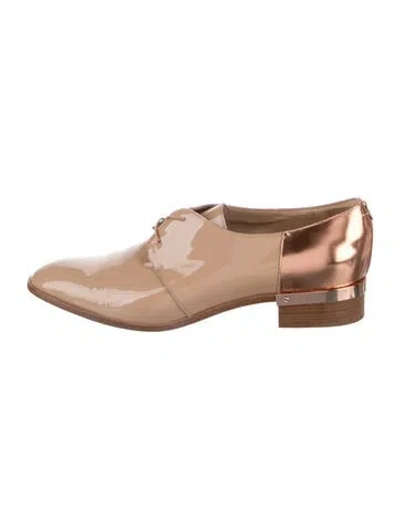 Pre-owned Reed Krakoff Patent Leather Oxfords In Neutrals/silver