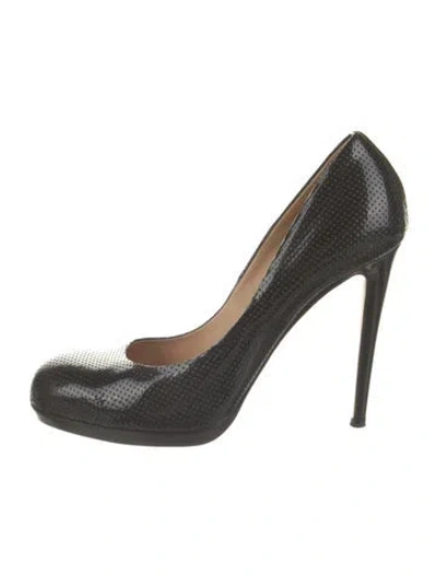 Pre-owned Reed Krakoff Patent Leather Patterned Pumps In Black
