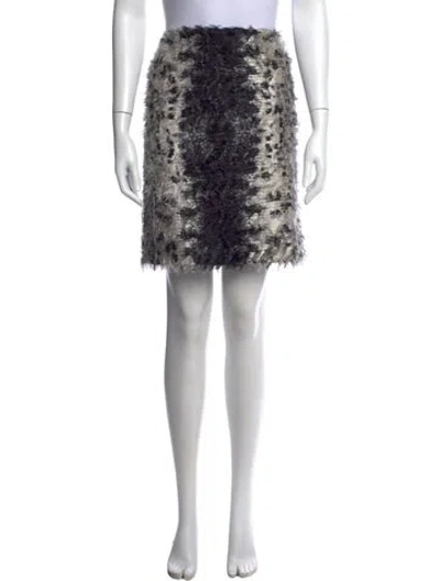 Pre-owned Reed Krakoff Patterned Mini Skirt In Black