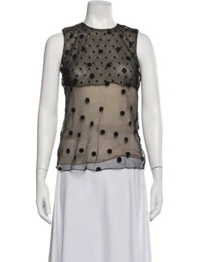 Pre-owned Reed Krakoff Polka Dot Print Crew Neck Top In Multicolor