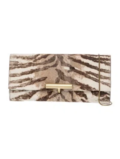 Pre-owned Reed Krakoff Ponyhair Clutch In Brown/neutrals