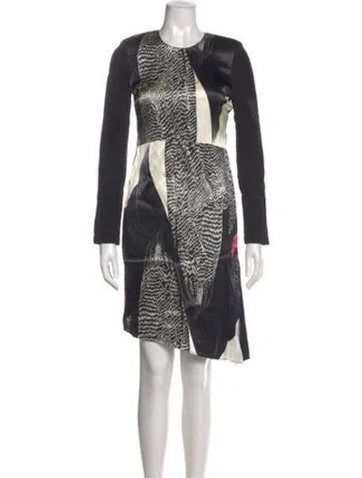 Pre-owned Reed Krakoff Printed Knee-length Dress In Black