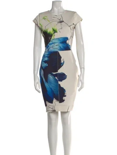Pre-owned Reed Krakoff Printed Knee-length Dress In Neutral