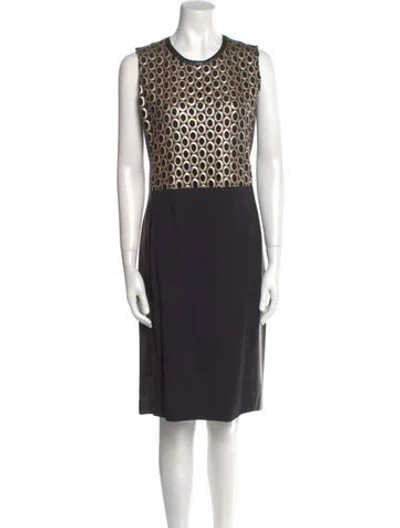 Pre-owned Reed Krakoff Printed Midi Length Dress In Neutral