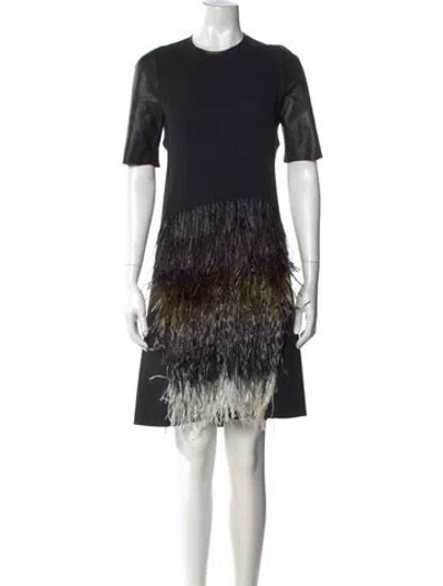 Pre-owned Reed Krakoff Printed Mini Dress In Black
