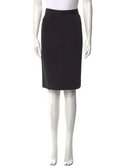 Pre-owned Reed Krakoff Raw-edge Trim Knee-length Skirt In Black