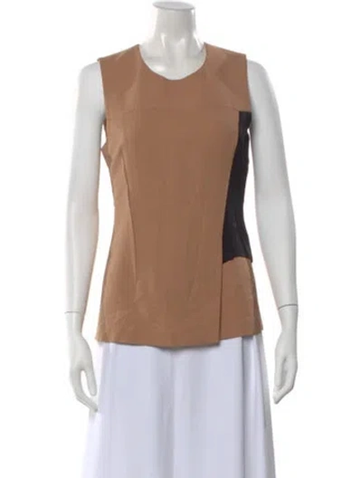 Pre-owned Reed Krakoff Scoop Neck Sleeveless Top In Black