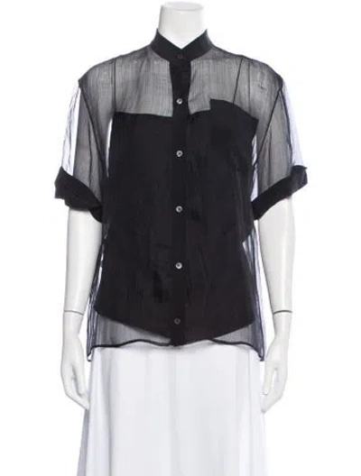 Pre-owned Reed Krakoff Short Sleeve Top In Black