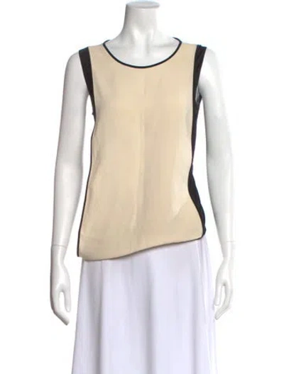 Pre-owned Reed Krakoff Silk Crew Neck Top In Neutral