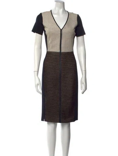 Pre-owned Reed Krakoff Silk Knee-length Dress In Black