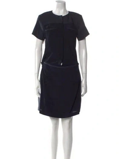 Pre-owned Reed Krakoff Silk Knee-length Dress In Blue