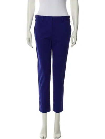 Pre-owned Reed Krakoff Silk Straight Leg Pants In Blue
