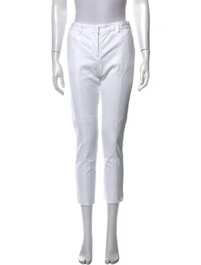 Pre-owned Reed Krakoff Straight Leg Pants In White